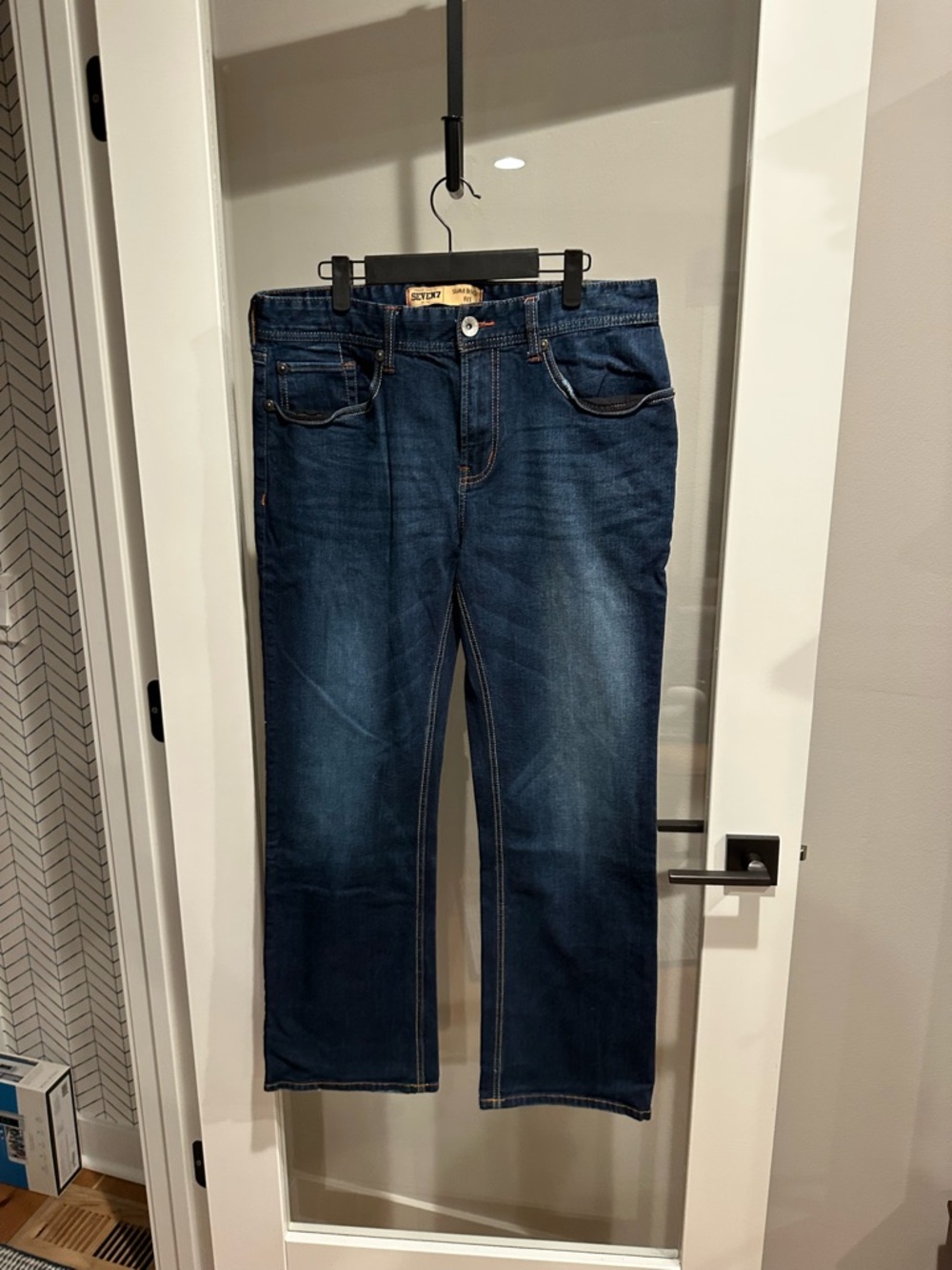 Seven7 Men's Indigo Slim Boot Fit Jeans